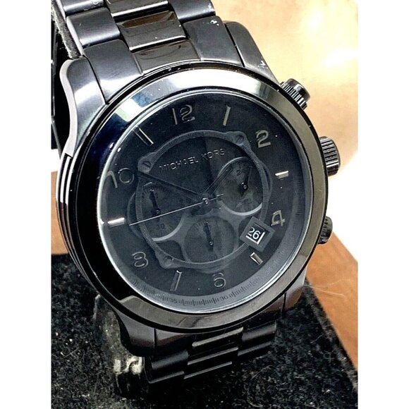 Michael Kors Men's Watch MK8157 Quartz Chronograph Black Dial Stainless Steel - Picture 12 of 13